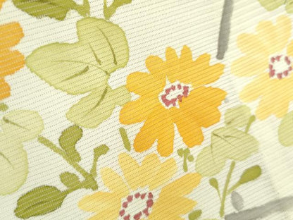 平和屋着物＊夏物　訪問着　絽　手描き　草花文　正絹　逸品　CABL8903th