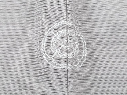 平和屋着物＊夏物　訪問着　絽　駒刺繍　風景文　銀彩　五泉　正絹　逸品　CABL8908th
