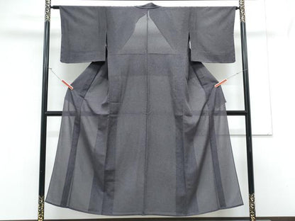 平和屋着物＊夏物　小紋　紗　霞文　正絹　逸品　CABL8909th
