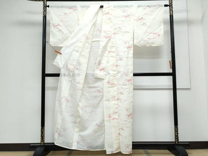 平和屋着物＊夏物　小紋　絽　風景文　暈し染め　洗える着物　CABL8916th