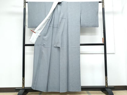 平和屋着物＊夏物　江戸小紋　絽縮緬　鮫小紋柄　正絹　逸品　CABL8982th