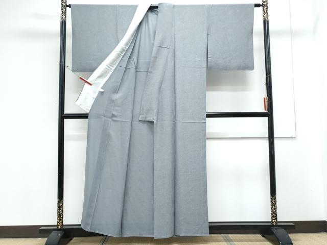 平和屋着物＊夏物　江戸小紋　絽縮緬　鮫小紋柄　正絹　逸品　CABL8982th