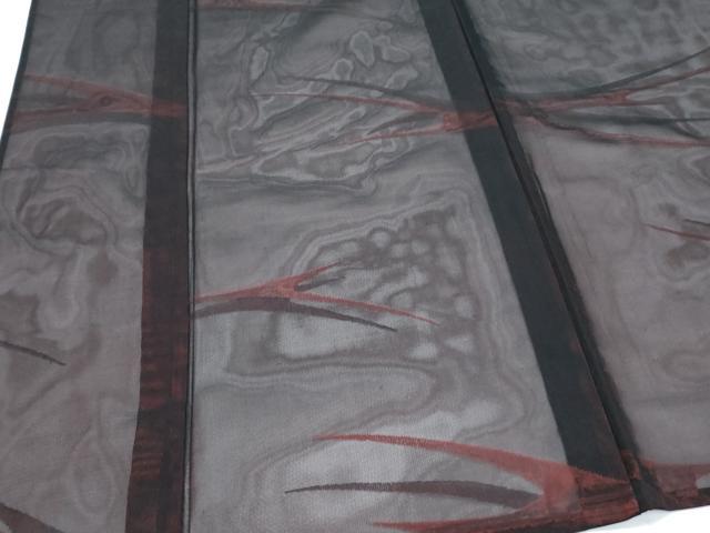 平和屋着物＊夏物　小紋　紗　吉祥文　黒地　正絹　逸品　未使用　CABL8983th
