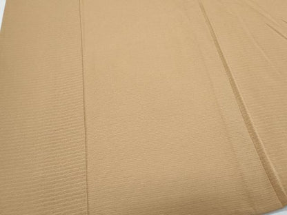 平和屋着物＊夏物　色無地　絽縮緬　飴色　正絹　逸品　CABL8989th