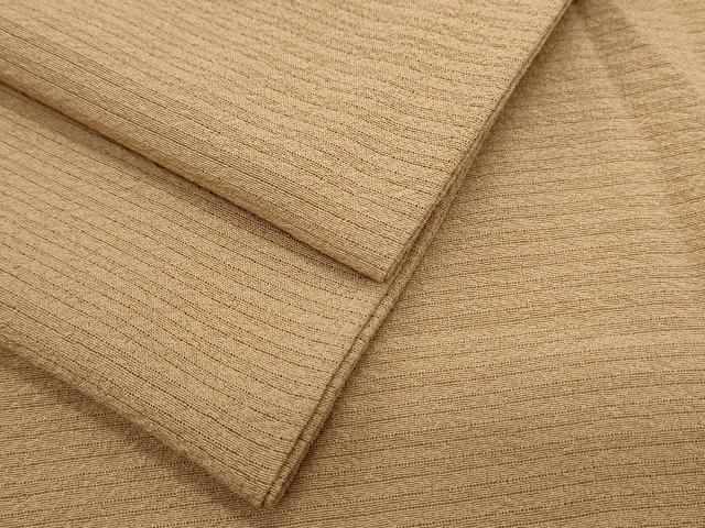 平和屋着物＊夏物　色無地　絽縮緬　飴色　正絹　逸品　CABL8989th