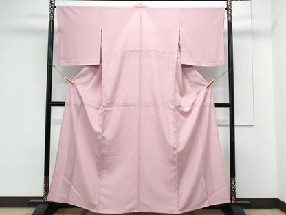平和屋着物＊夏物　色無地　絽　鴇色　正絹　逸品　未使用　CABL8990th