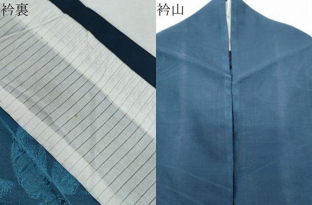 平和屋着物＊夏物　小紋　紗　流水花紋紗　褐返色　正絹　逸品　CABL8993th
