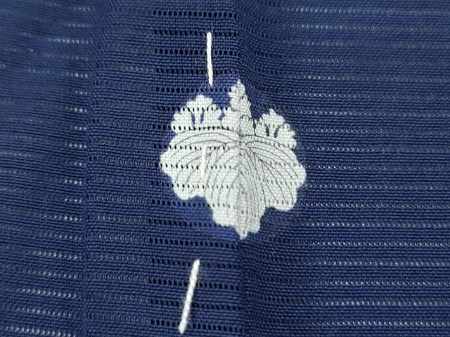 平和屋着物＊夏物　色無地　絽　鉄紺色　正絹　逸品　CABL9004th