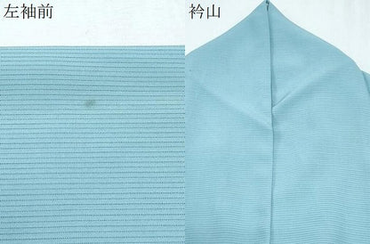平和屋着物＊夏物　色無地　絽　白群色　正絹　逸品　CABL9009th