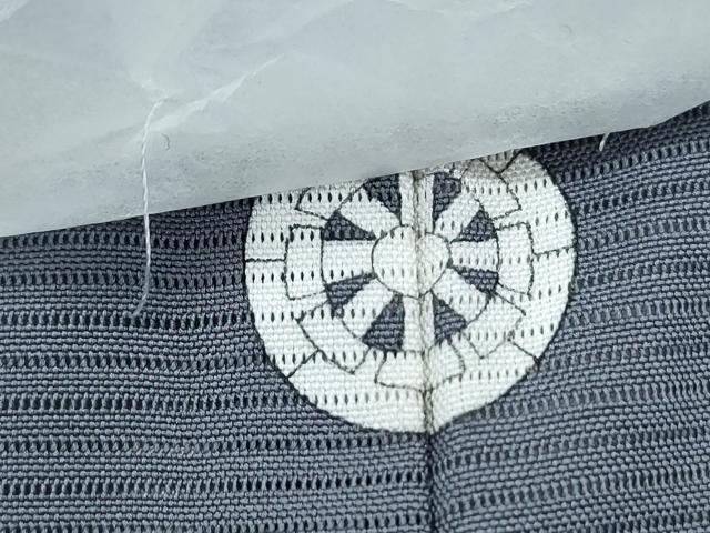 平和屋着物＊夏物　色無地　絽　濃鼠色　正絹　逸品　未使用　CABL9012th