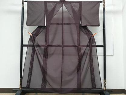 平和屋着物＊夏物　色無地　絽　黒留袖　洗える着物　CABL9021th