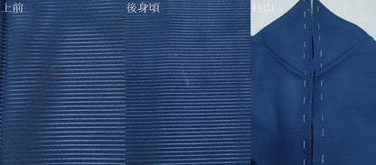 平和屋着物＊夏物　色無地　絽　紺青色　洗える着物　CABL9028th