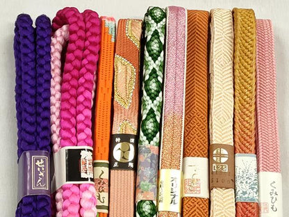 平和屋着物●和装小物　帯締め10本セット　唐組　高麗組　笹浪組　大和組　金銀糸　逸品　未使用　CABL9201qe
