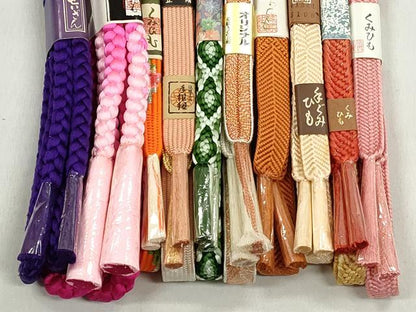 平和屋着物●和装小物　帯締め10本セット　唐組　高麗組　笹浪組　大和組　金銀糸　逸品　未使用　CABL9201qe