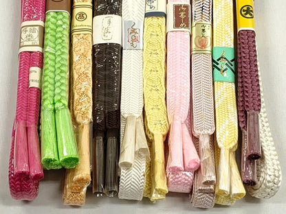 平和屋着物●和装小物　帯締め10本セット　冠組　唐組　笹浪組　金糸　高島屋扱い　逸品　未使用　CABL9208qe