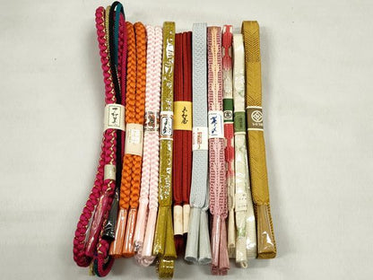 平和屋着物●和装小物　帯締め10本セット　冠組　高麗組　金糸　高島屋・さが美扱い　逸品　未使用　CABL9209qe