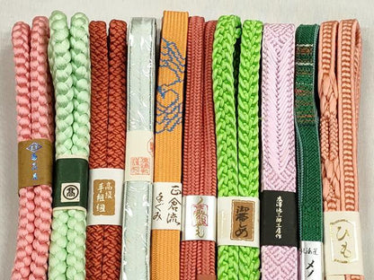 平和屋着物●和装小物　帯締め10本セット　高麗組　御岳組　大和組　金糸　高島屋扱い　逸品　未使用　CABL9210qe