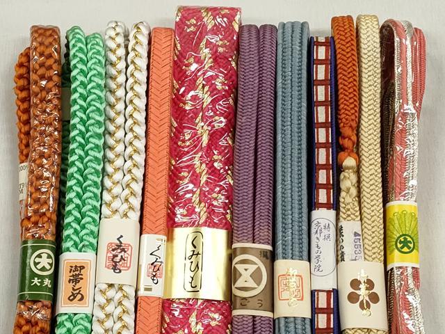 平和屋着物●和装小物　帯締め10本セット　御岳組　唐組　大和組　礼装用　金糸　そごう百貨店・大丸扱い　逸品　未使用　CABL9212qe