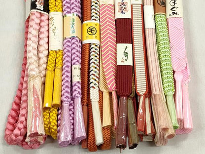 平和屋着物●和装小物　帯締め10本セット　高麗組　笹浪組　御岳組　鎌倉組　金糸　逸品　未使用　CABL9214qe