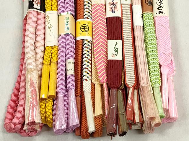 平和屋着物●和装小物　帯締め10本セット　高麗組　笹浪組　御岳組　鎌倉組　金糸　逸品　未使用　CABL9214qe
