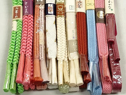 平和屋着物●和装小物　帯締め10本セット　笹浪組　丸源氏組　オパール糸　礼装用　金糸　丸井・さが美扱い　逸品　未使用　CABL9216qe