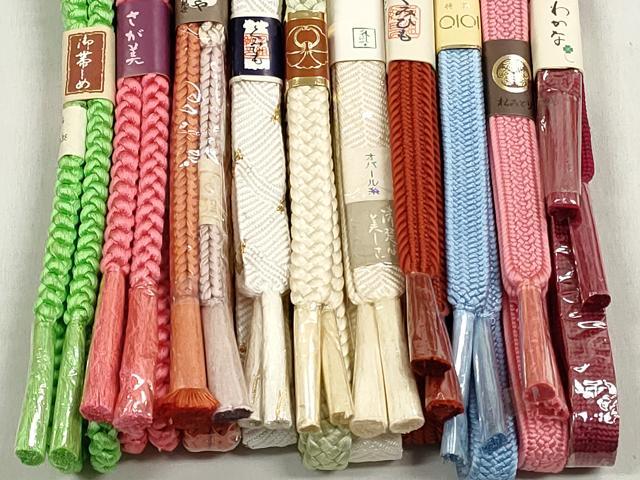 平和屋着物●和装小物　帯締め10本セット　笹浪組　丸源氏組　オパール糸　礼装用　金糸　丸井・さが美扱い　逸品　未使用　CABL9216qe