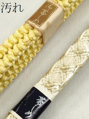 平和屋着物●和装小物　帯締め10本セット　佐賀錦　唐組　笹浪組　角八つ組　礼装用　金糸　逸品　未使用　CABL9217qe