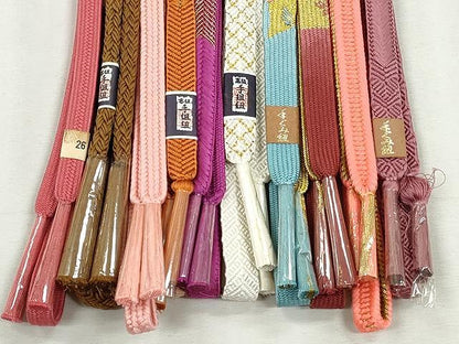 平和屋着物●和装小物　帯締め10本セット　高麗組　大和組　笹浪組　礼装用　金糸　逸品　未使用　CABL9220qe