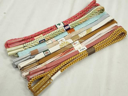 平和屋着物●和装小物　帯締め10本セット　高麗組　笹浪組　礼装用　めいくやまと　金糸　逸品　未使用　CABL9223qe