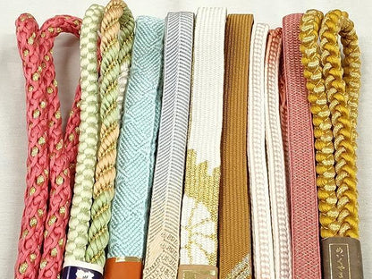 平和屋着物●和装小物　帯締め10本セット　高麗組　笹浪組　礼装用　めいくやまと　金糸　逸品　未使用　CABL9223qe