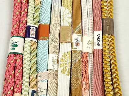 平和屋着物●和装小物　帯締め10本セット　高麗組　笹浪組　礼装用　めいくやまと　金糸　逸品　未使用　CABL9223qe