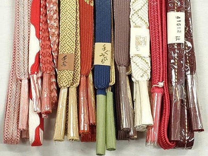 平和屋着物●和装小物　帯締め10本セット　高麗組　笹浪組　礼装用　金銀糸　逸品　未使用　CABL9225qe