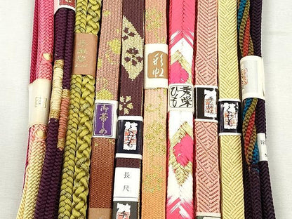 平和屋着物●和装小物　帯締め10本セット　高麗組　大和組　笹浪組　角八つ組　金糸　逸品　未使用　CABL9226qe