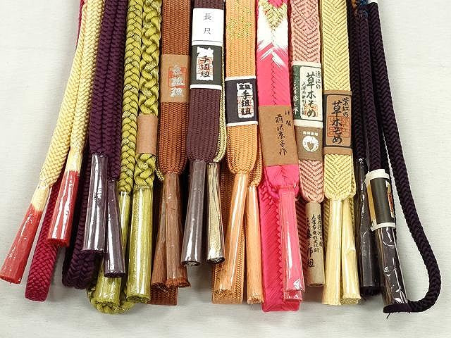 平和屋着物●和装小物　帯締め10本セット　高麗組　大和組　笹浪組　角八つ組　金糸　逸品　未使用　CABL9226qe