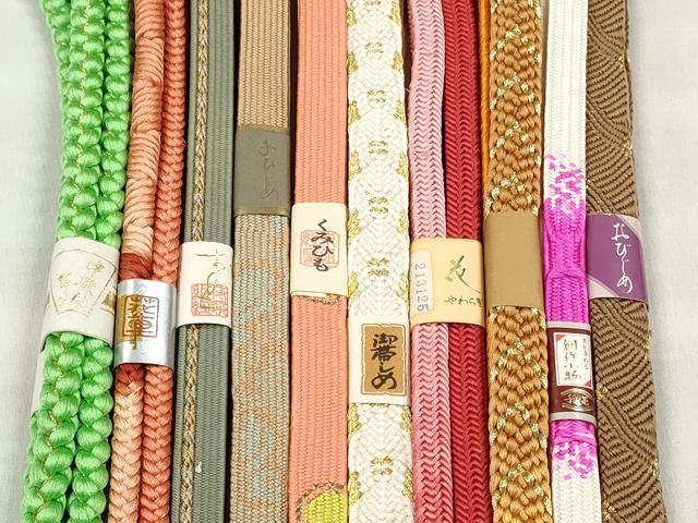 平和屋着物●和装小物　帯締め10本セット　高麗組　唐組　鴨川組　礼装用　金糸　逸品　未使用　CABL9254qe