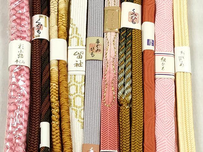 平和屋着物●和装小物　帯締め10本セット　高麗組　笹浪組　鴨川組　礼装用　金糸　逸品　未使用　CABL9255qe