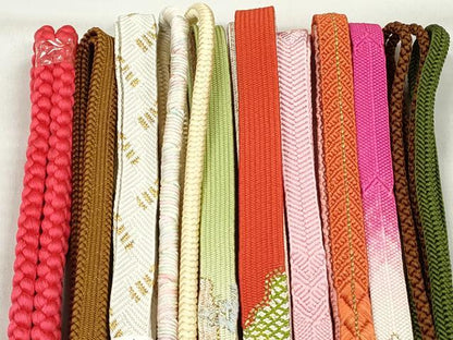 平和屋着物●和装小物　帯締め10本セット　高麗組　笹浪組　鴨川組　礼装用　金糸　逸品　未使用　CABL9257qe