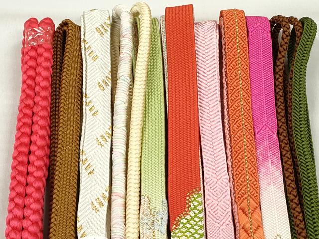 平和屋着物●和装小物　帯締め10本セット　高麗組　笹浪組　鴨川組　礼装用　金糸　逸品　未使用　CABL9257qe