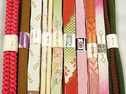 平和屋着物●和装小物　帯締め10本セット　高麗組　笹浪組　鴨川組　礼装用　金糸　逸品　未使用　CABL9257qe