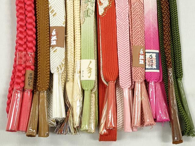 平和屋着物●和装小物　帯締め10本セット　高麗組　笹浪組　鴨川組　礼装用　金糸　逸品　未使用　CABL9257qe