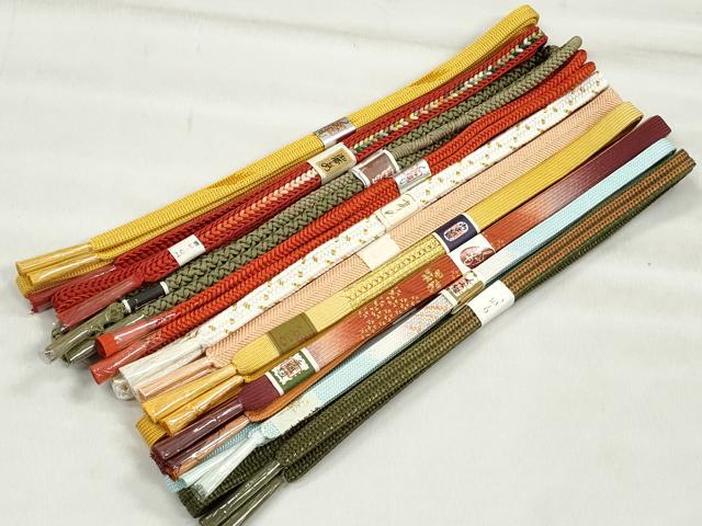 平和屋着物●和装小物　帯締め10本セット　高麗組　笹浪組　鴨川組　角八つ組　金糸　逸品　未使用　CABL9258qe