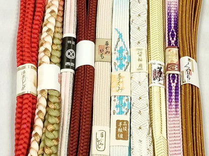平和屋着物●和装小物　帯締め10本セット　高麗組　唐組　大和組　平源氏組　礼装用　金銀糸　西武百貨店扱い　逸品　未使用　CABL9259qe