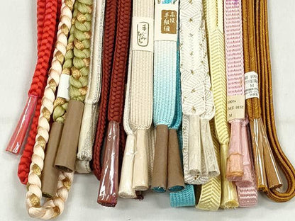 平和屋着物●和装小物　帯締め10本セット　高麗組　唐組　大和組　平源氏組　礼装用　金銀糸　西武百貨店扱い　逸品　未使用　CABL9259qe