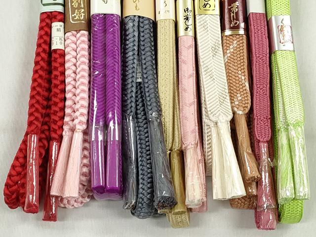 平和屋着物●和装小物　帯締め10本セット　笹浪組　大和組　奈良組　礼装用　金糸　逸品　未使用　CABL9272qe