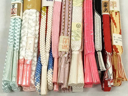 平和屋着物●和装小物　帯締め10本セット　西陣　御岳組　礼装用　金糸　逸品　未使用　CABL9273qe