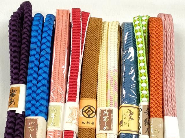 平和屋着物●和装小物　帯締め10本セット　御岳組　笹浪組　平源氏組　草木染め　松坂屋扱い　逸品　未使用　CABL9277qe