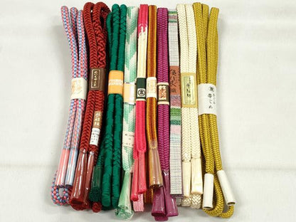 平和屋着物●和装小物　帯締め10本セット　冠組　鴨川組　角八つくみ　めいくやまと　高島屋・松坂屋扱い　逸品　未使用　CABL9278qe