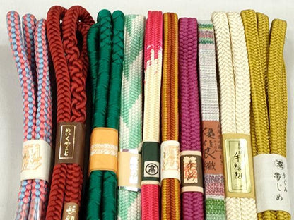 平和屋着物●和装小物　帯締め10本セット　冠組　鴨川組　角八つくみ　めいくやまと　高島屋・松坂屋扱い　逸品　未使用　CABL9278qe