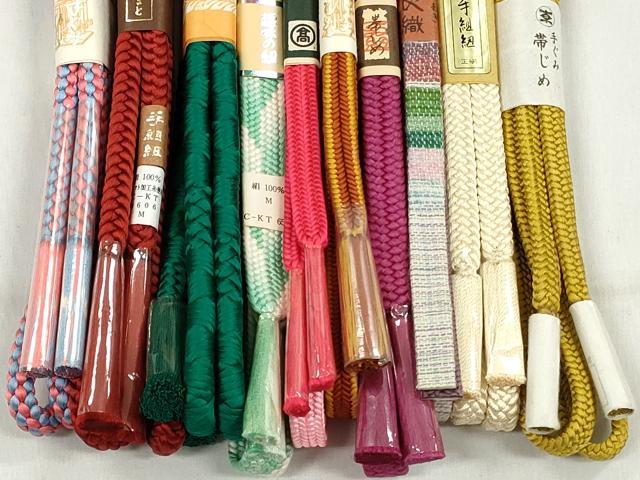 平和屋着物●和装小物　帯締め10本セット　冠組　鴨川組　角八つくみ　めいくやまと　高島屋・松坂屋扱い　逸品　未使用　CABL9278qe
