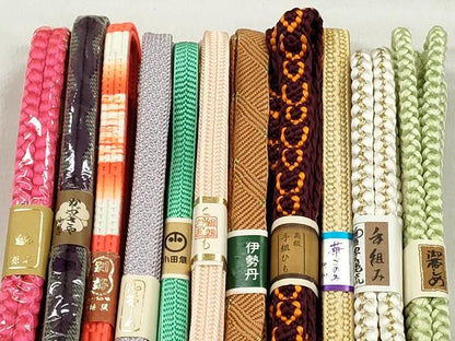 平和屋着物●和装小物　帯締め10本セット　御岳組　礼装用　金糸　伊勢丹・小田急百貨店扱い　逸品　未使用　CABL9279qe